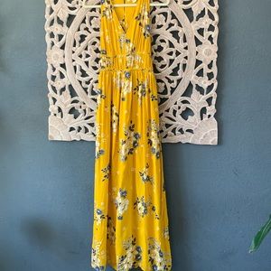 Japna yellow floral maxi dress Size Medium